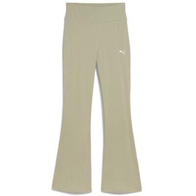 Puma ESS legginsy z wysokim stanem i rozszerzanymi nogawkami - Zielone XL