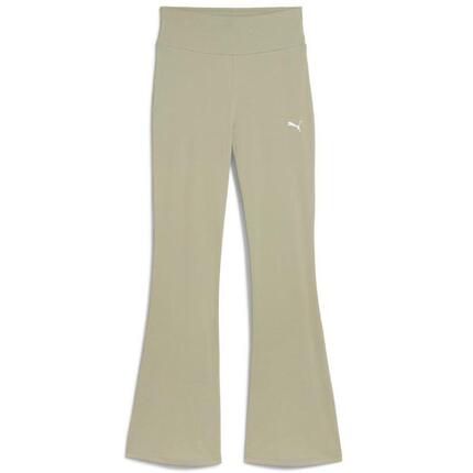 Puma ESS legginsy z wysokim stanem i rozszerzanymi nogawkami - Zielone XL