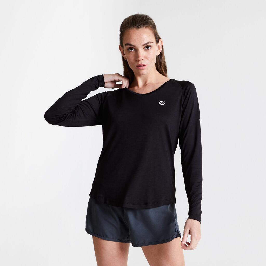 Womens/Ladies Discern Long Sleeve TShirt (Black)