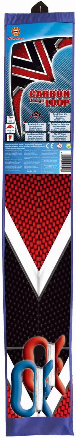 Pipa acrobática Gunther Carbon Design Loop GU1090 Vermelha 100 x 56 cm 2/3