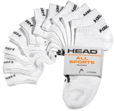 Head elements sneakersokken 11-pack wit 43-46