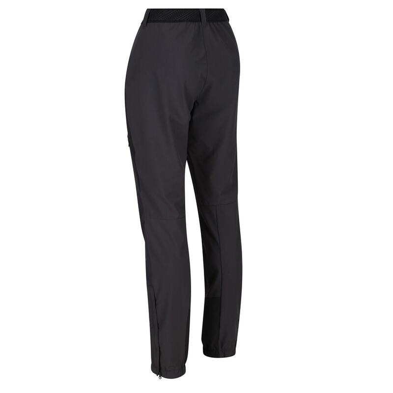 Pantalones Mountain III Caminar para Mujer Ceniza, Negro