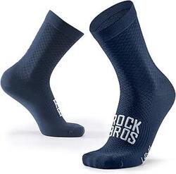 ROCKBROS Road to Sky Chaussettes Vélo Respirantes Longues Unisexes L Bleu