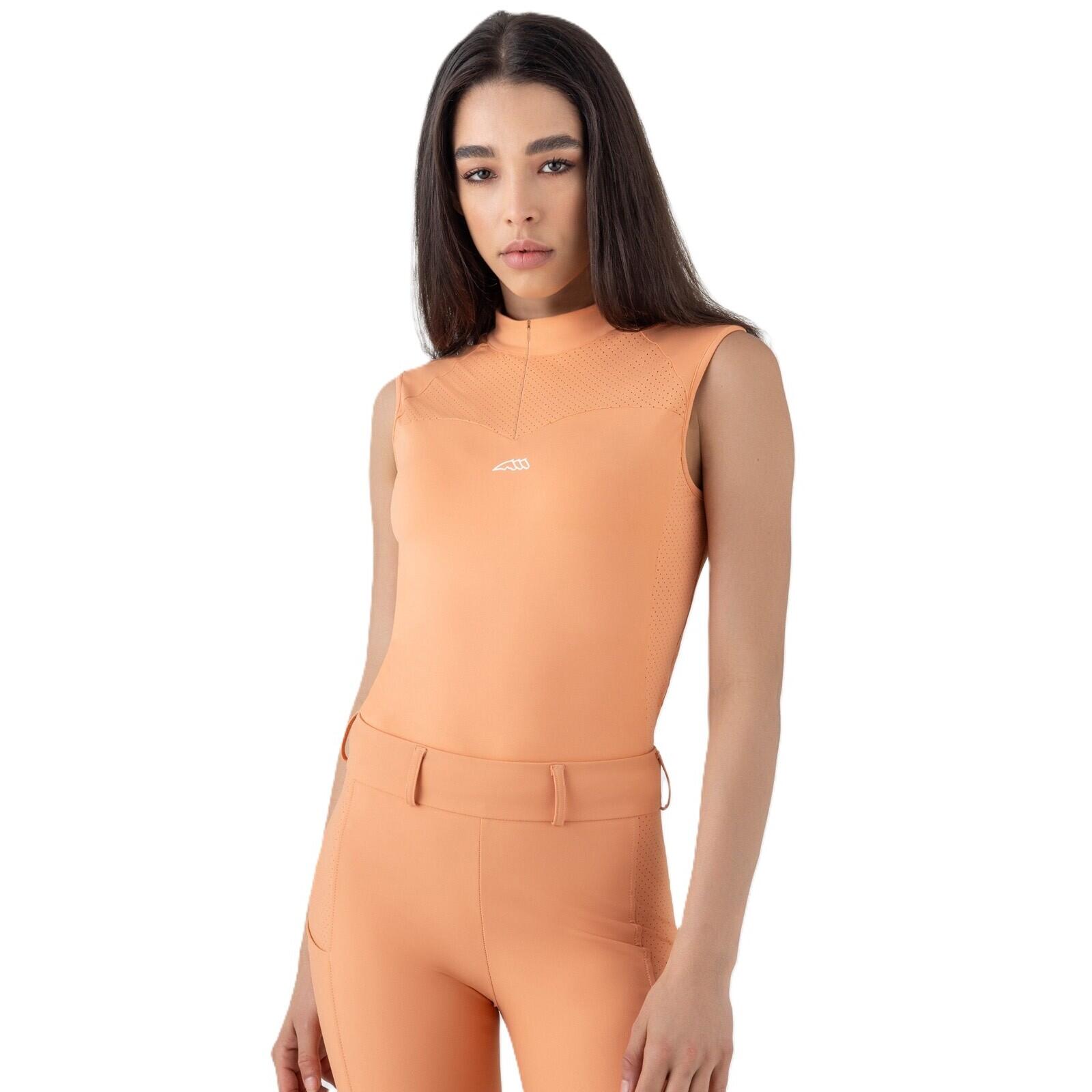 Eqode By Equiline - Débardeur D'Entrainement Femme Equiline Crevec - Débardeur - Orange - Decathlon