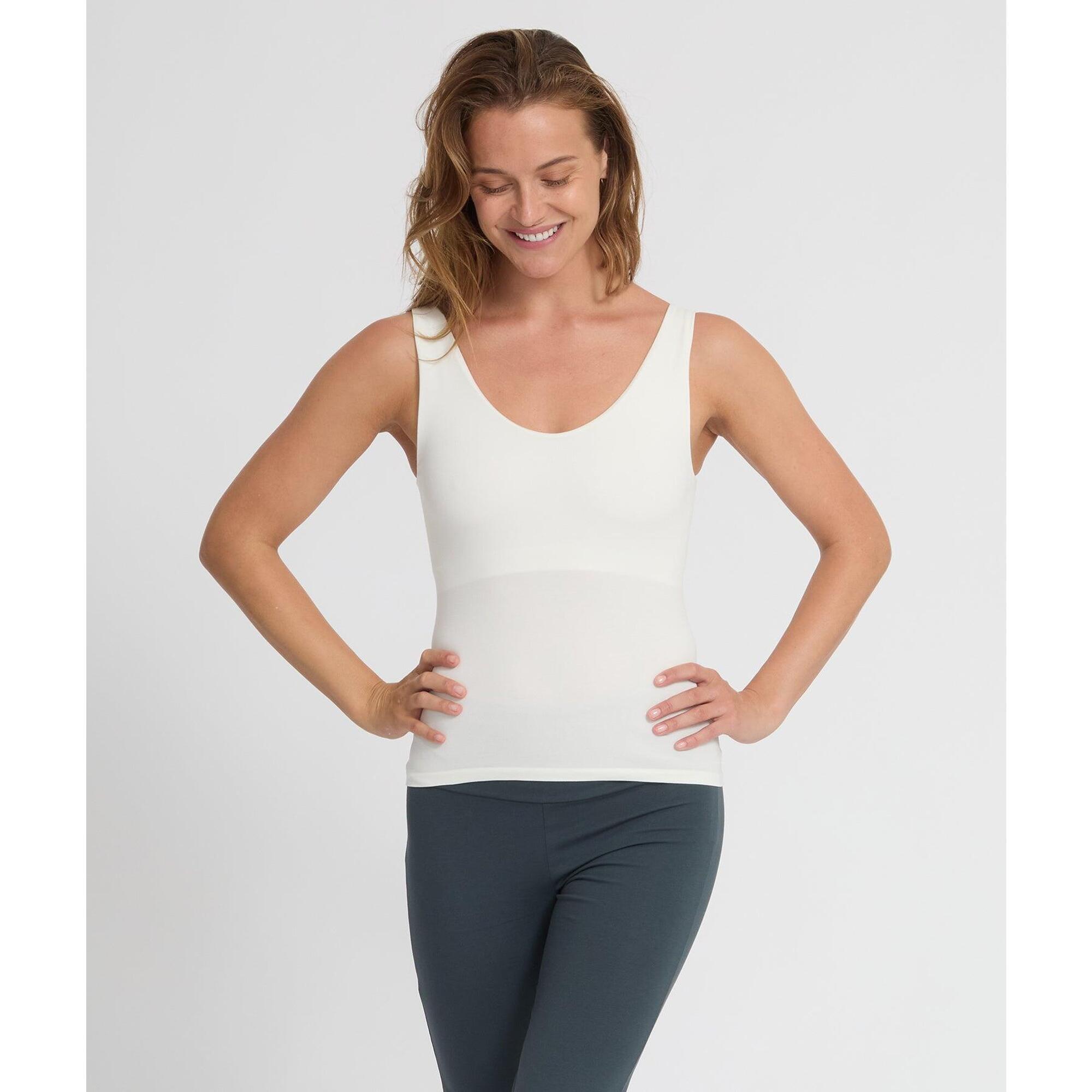 Yoga Searcher - Bija - Top Avec Brassière Intégrée - Brassière - Blanc - Decathlon