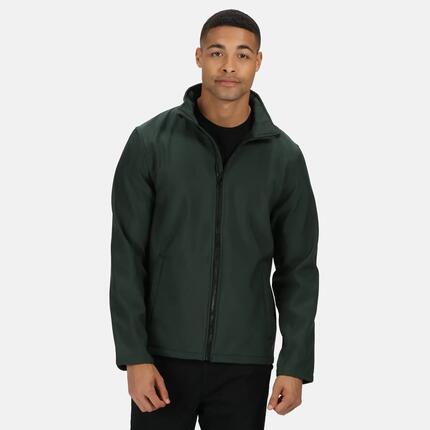 Veste Softshell Uni À Col Montant ABLAZE Homme (Vert Sombre / Noir)