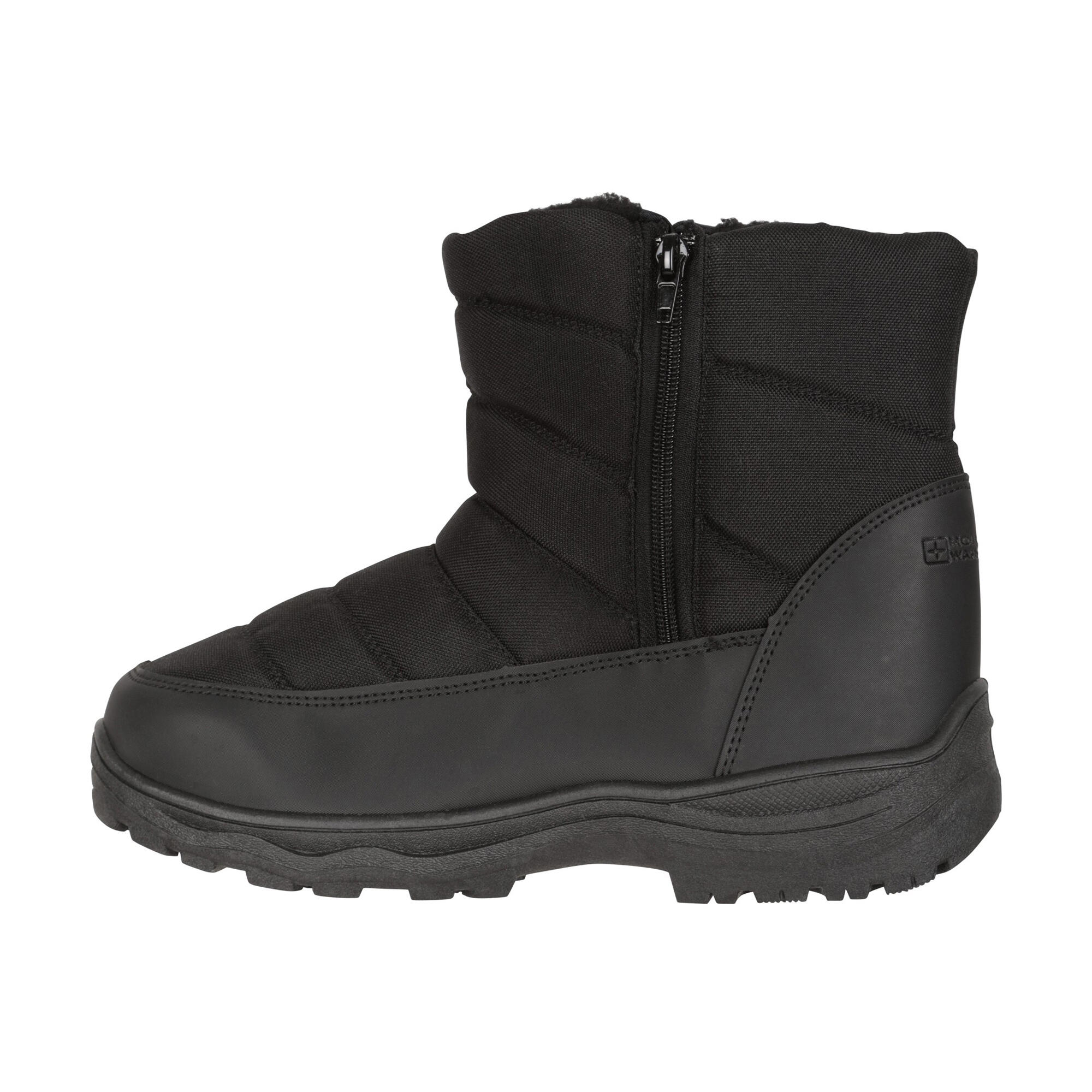 Womens/Ladies Icey Fleece Lined Ankle Snow Boots (Black) 3/4