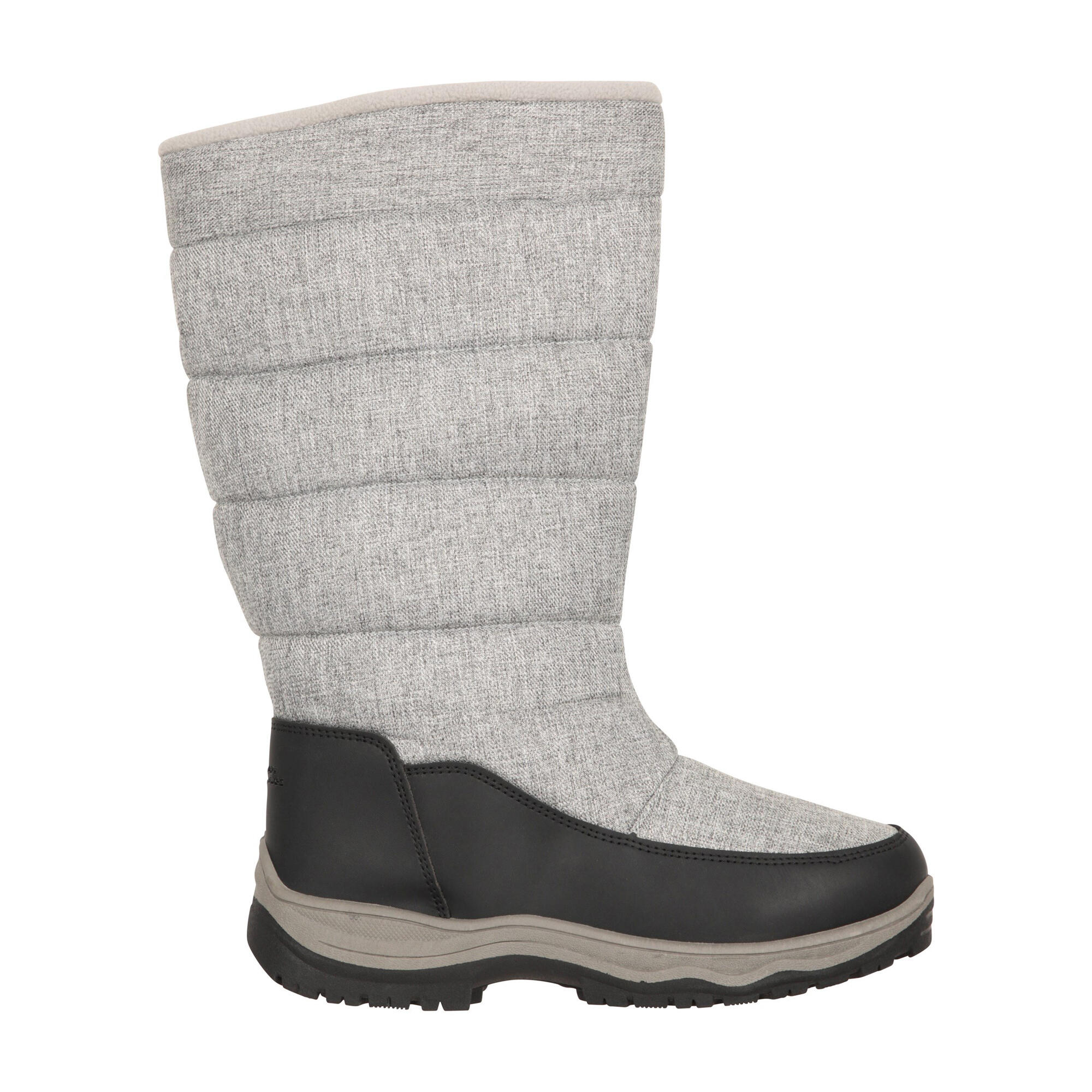 Womens/Ladies Icey Long Snow Boots (Light Grey) 4/4
