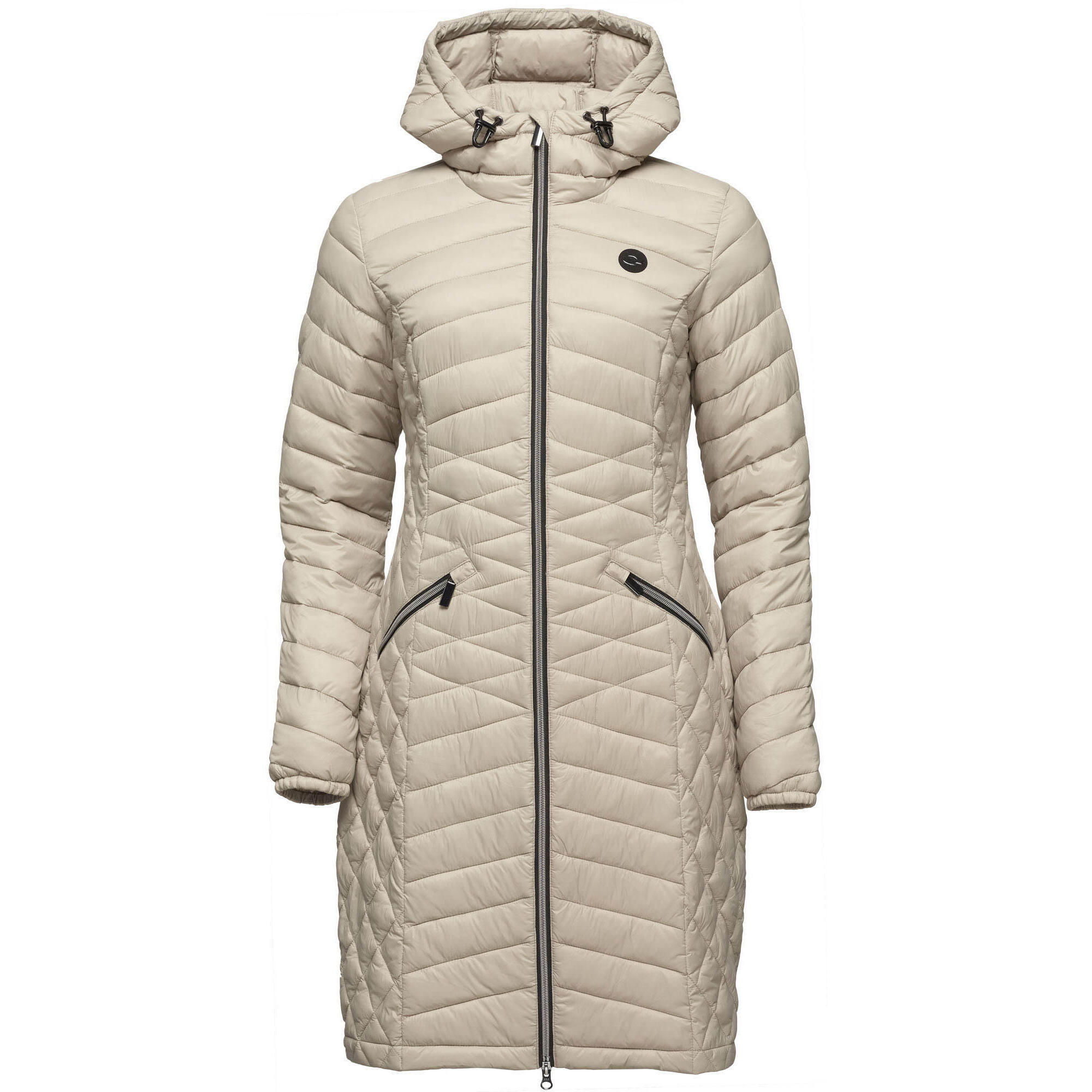 Yoa - Manteau Femme Loap Jemina Imperméable, Long - Doudoune Synthétique - Beige - Decathlon