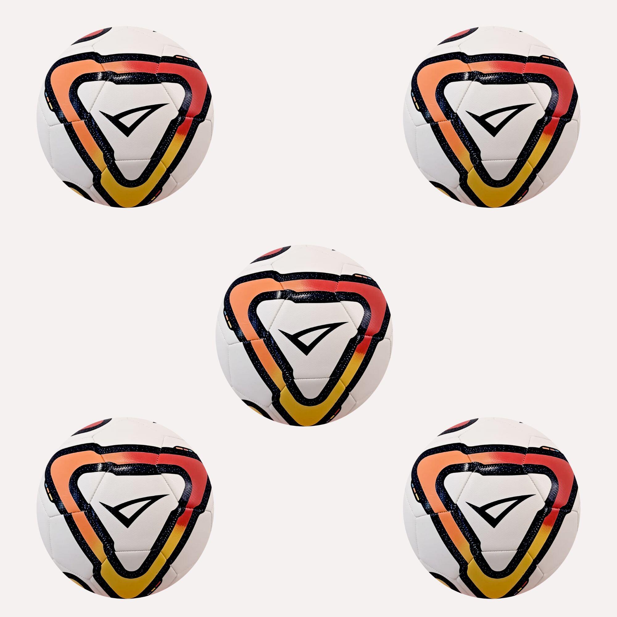 Legea - Pack De 5 Ballons De Football Roboro 3.0 - Ballon De Foot - Blanc|orange - 5 - Decathlon