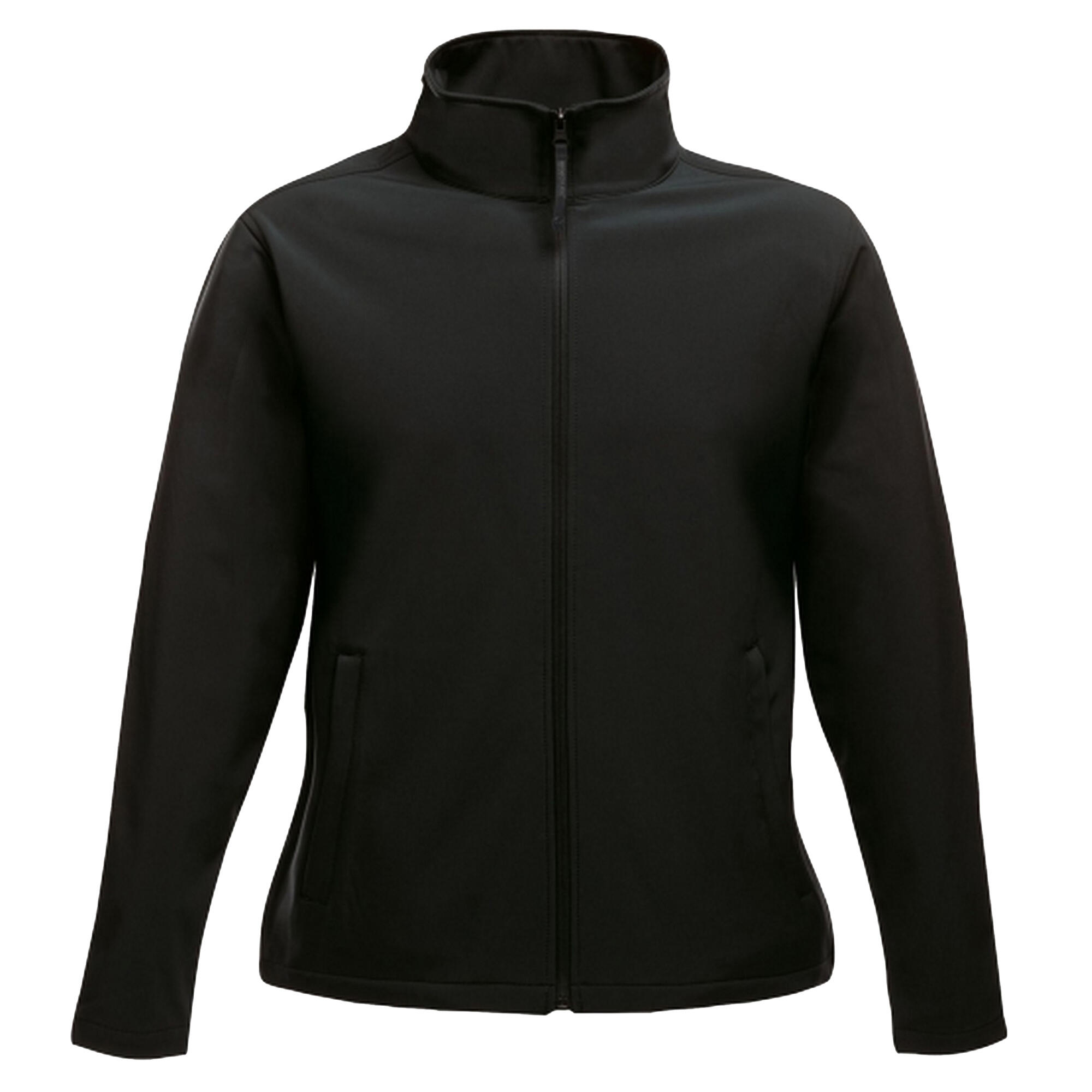 REGATTA Womens/Ladies Ablaze Printable Softshell Jacket (Black/Black)