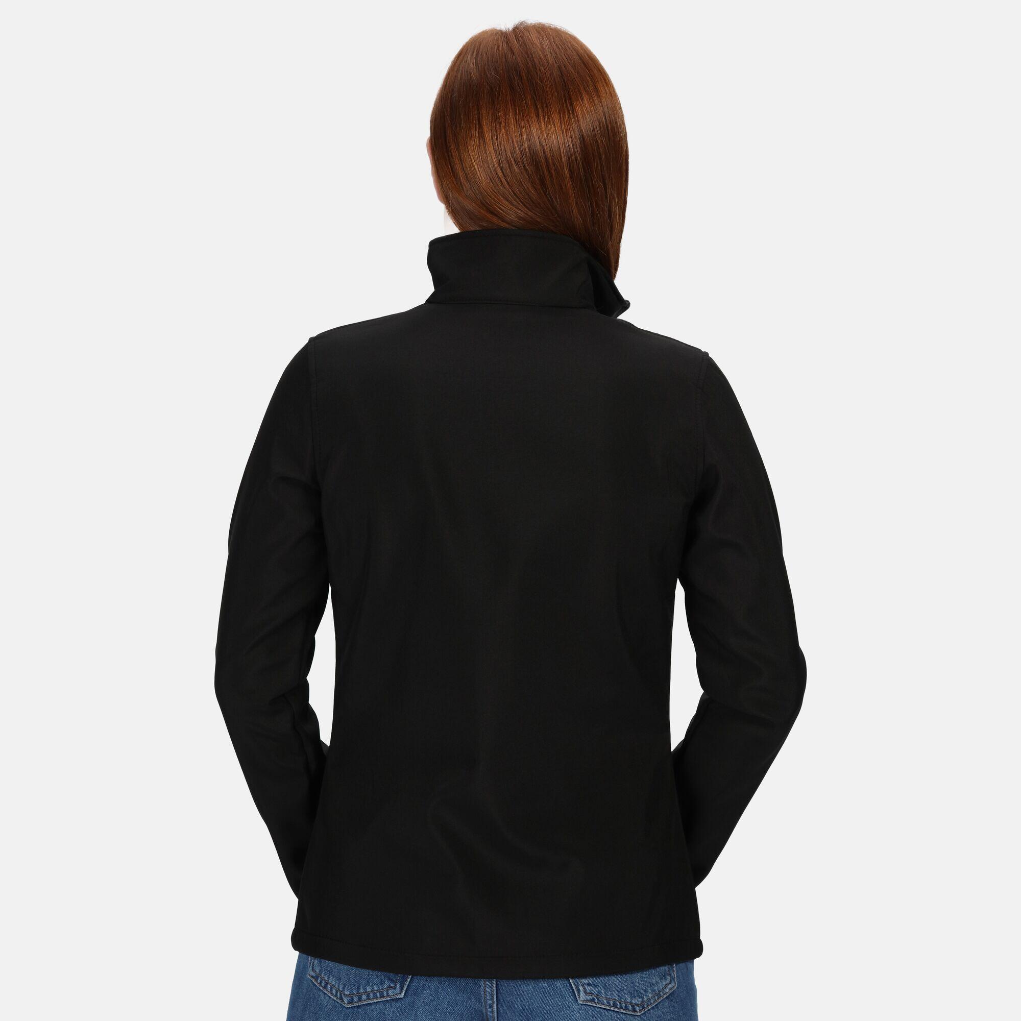 Womens/Ladies Ablaze Printable Softshell Jacket (Black/Black) 3/4