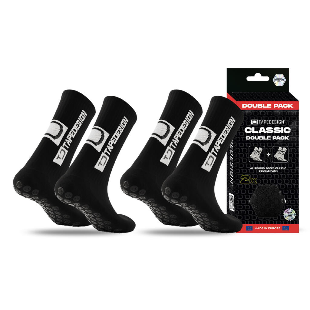 Classic Grip Socks 2-Pack – Black