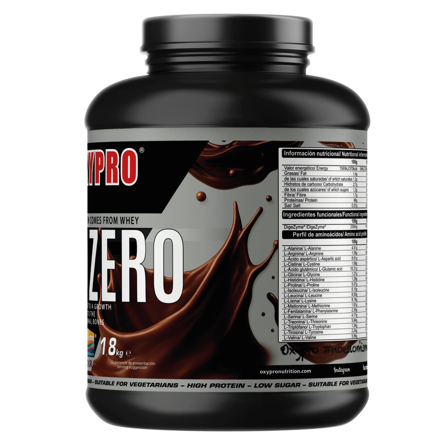 OXYPRO NUTRITION - ISOZERO – PLATINUM SERIES (ISOLAC® con DigeZyme®) -1,8kg Sabo 2/5