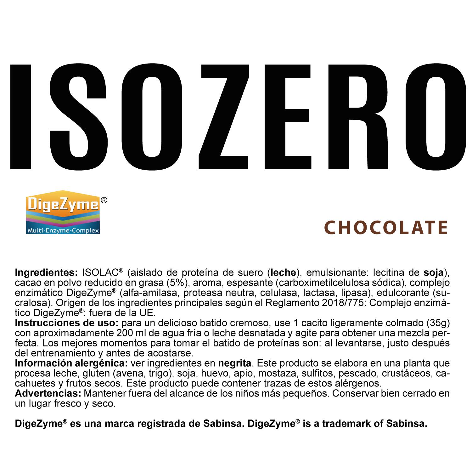 OXYPRO NUTRITION - ISOZERO – PLATINUM SERIES (ISOLAC® con DigeZyme®) -1,8kg Sabo 5/5