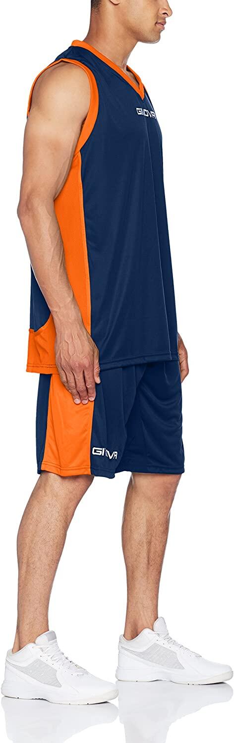 Ensemble de sport BasketBall - Givova - power - Homme - bleu et orange 3/3