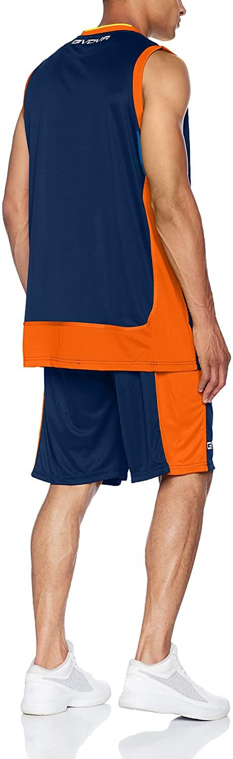 Ensemble de sport BasketBall - Givova - power - Homme - bleu et orange 2/3