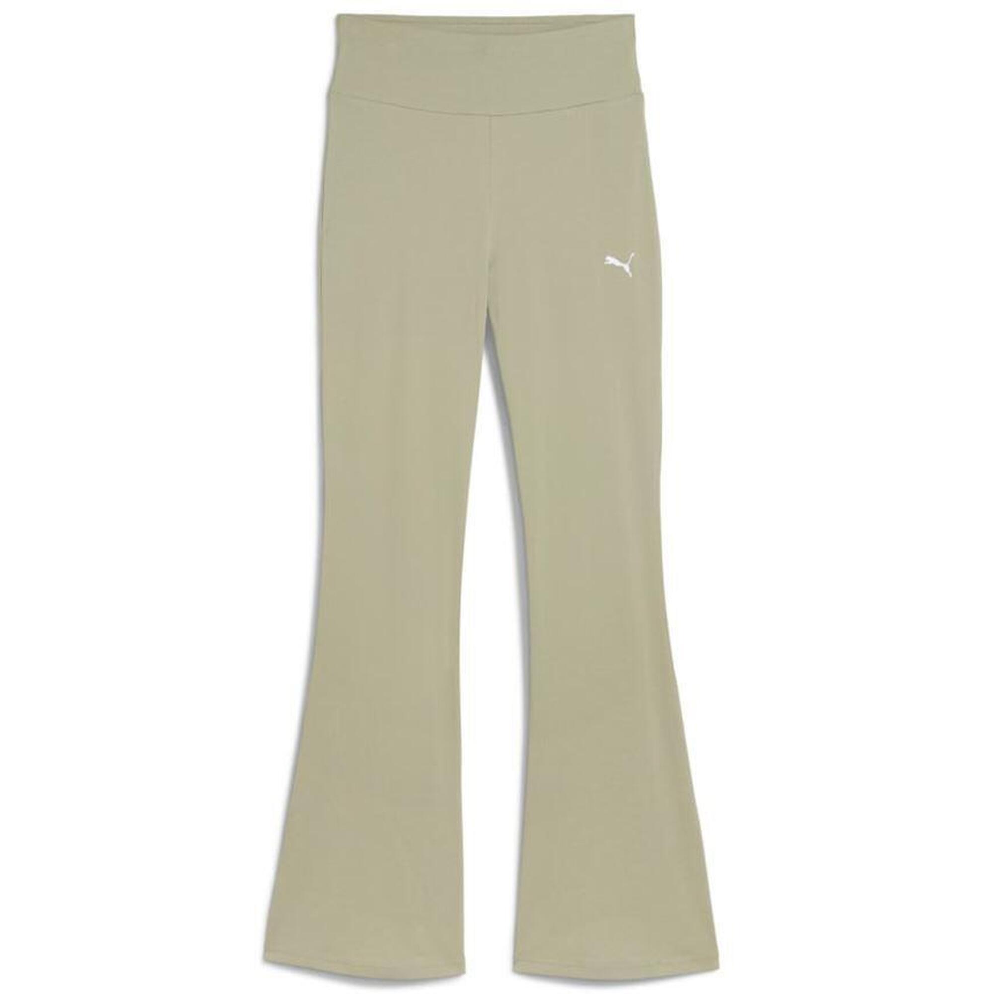 Puma ESS legginsy damskie z wysokim stanem rozszerzane L - zielone