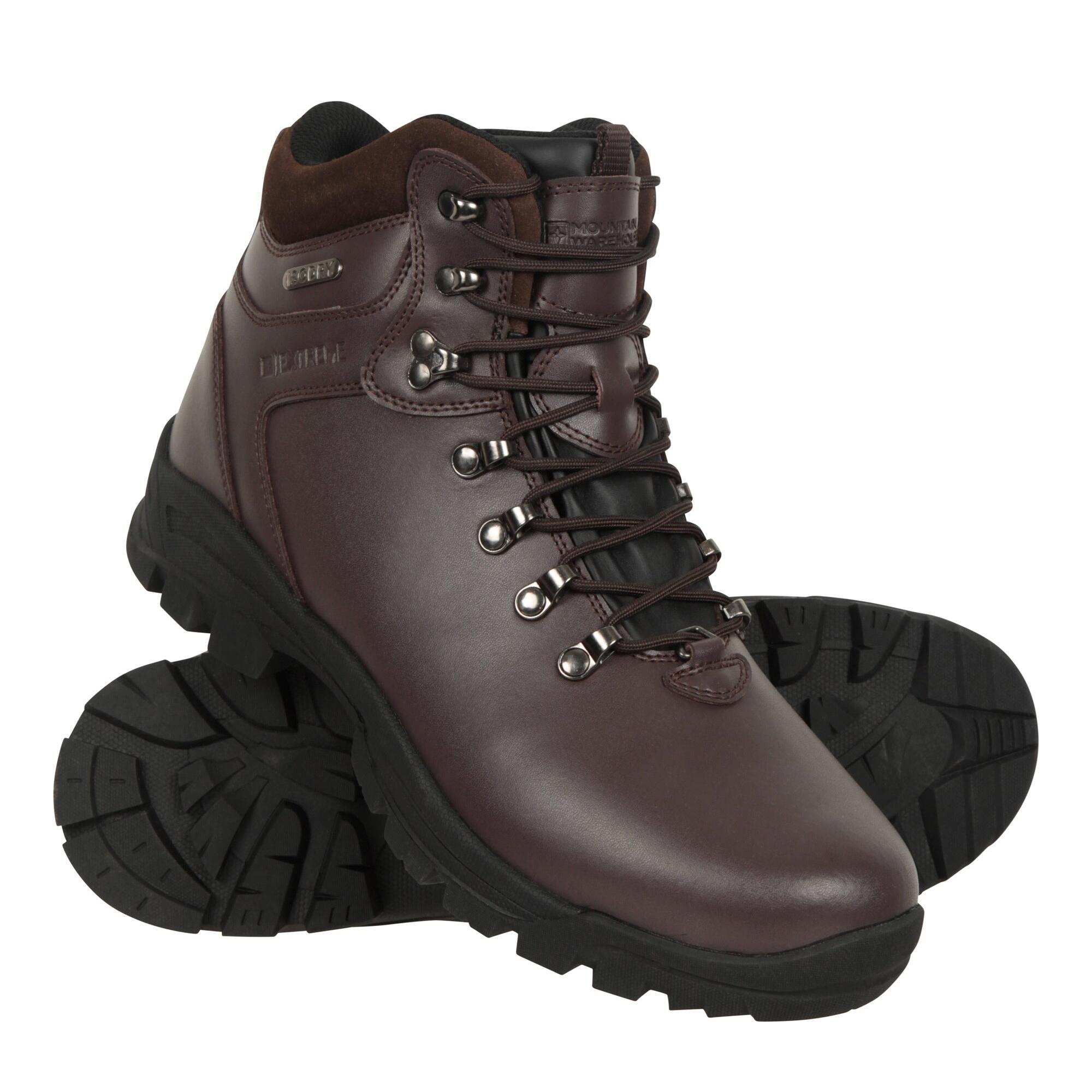 MOUNTAIN WAREHOUSE Mens Latitude II Extreme Leather Waterproof Walking Boots (Brown)
