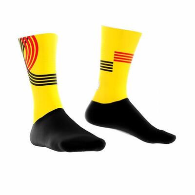 Calze Ciclismo Estive Tecniche Unisex - Official Team Belgium Giallo