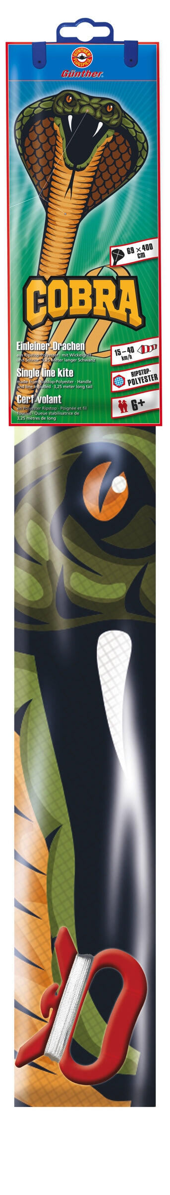 Pipa infantil Gunther Cobra GU1154 preta, 69 x 64 cm 2/2