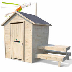 Cabane en bois avec table pique-nique TIANA