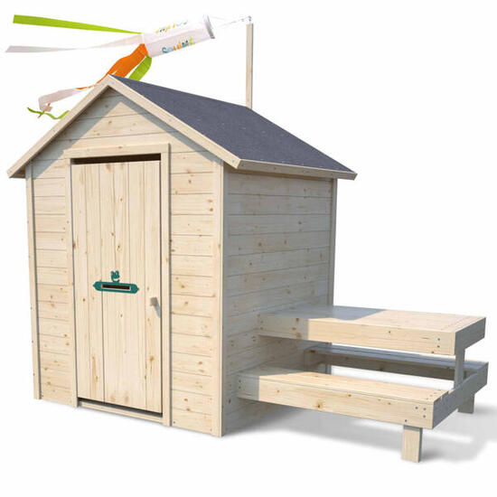 Cabane en bois avec table pique-nique TIANA