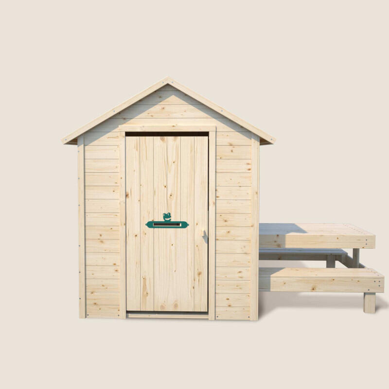Cabane en bois avec table pique-nique TIANA 3/5
