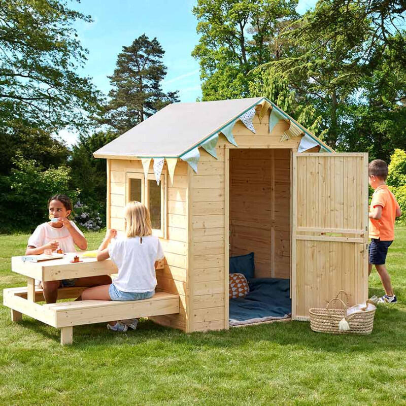 Cabane en bois avec table pique-nique TIANA 2/5