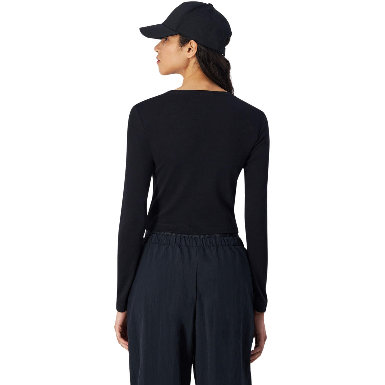Top cropped a manica lunga Champion donna 100% cotone 3/5