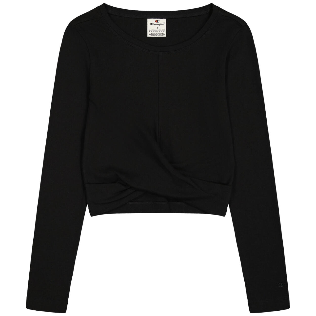 Top cropped a manica lunga Champion donna 100% cotone 2/5