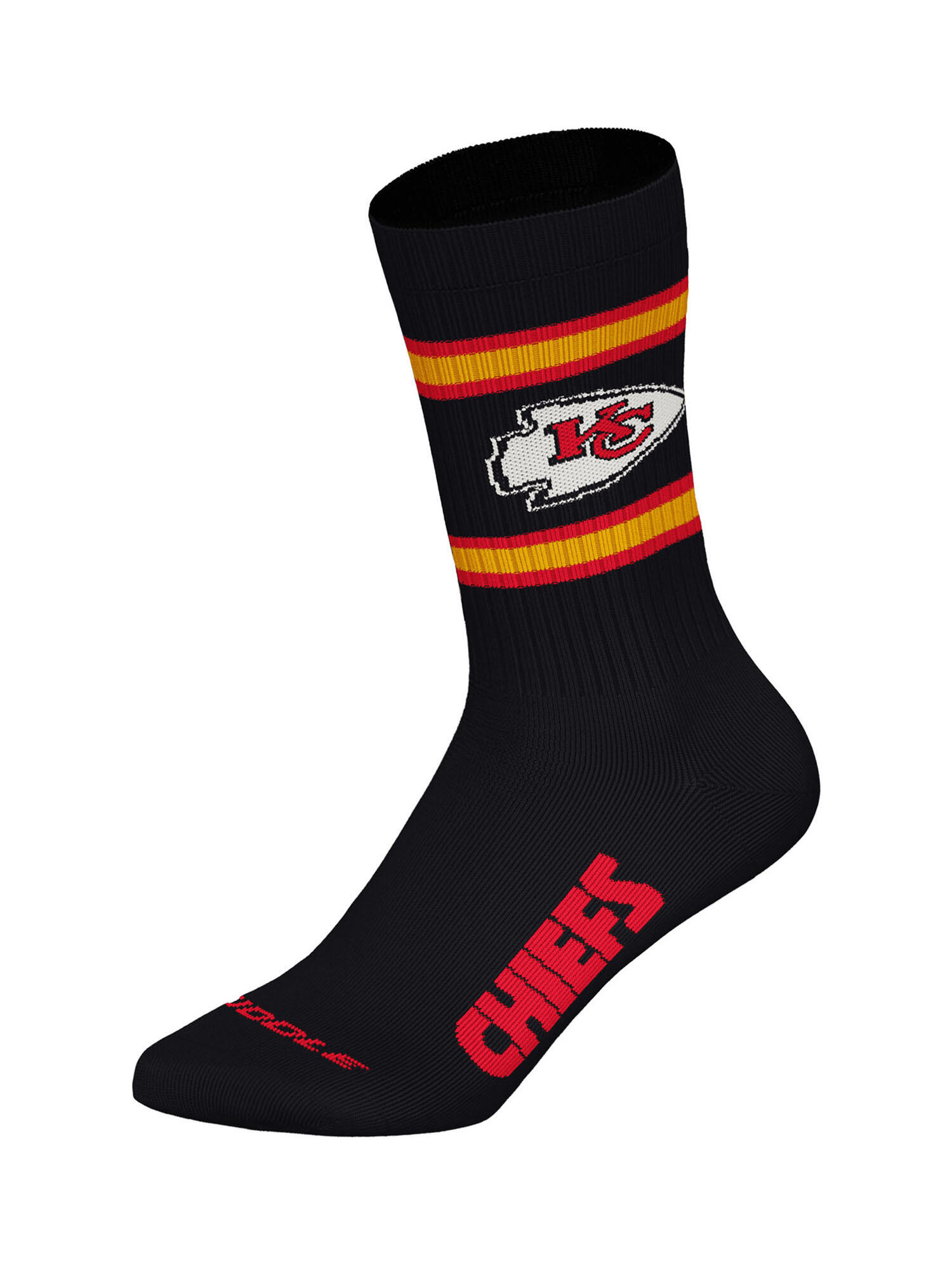 NFL Kansas City Chiefs 3-Pack Soft Cotton Crew Socks | 35/38 Red/White/Black 2/4