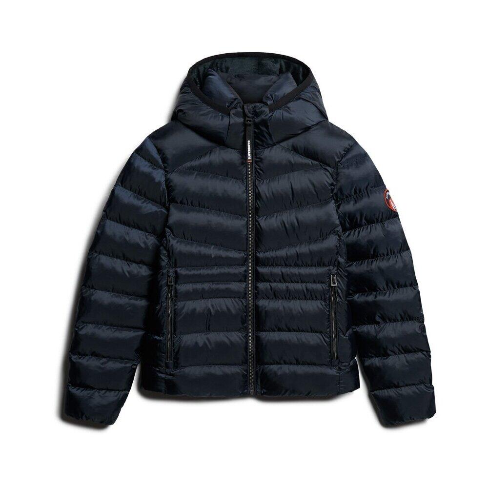 Superdry - Doudoune Rembourrée Femme Superdry Fuji Quilt - Doudoune Synthétique - Bleu - Decathlon