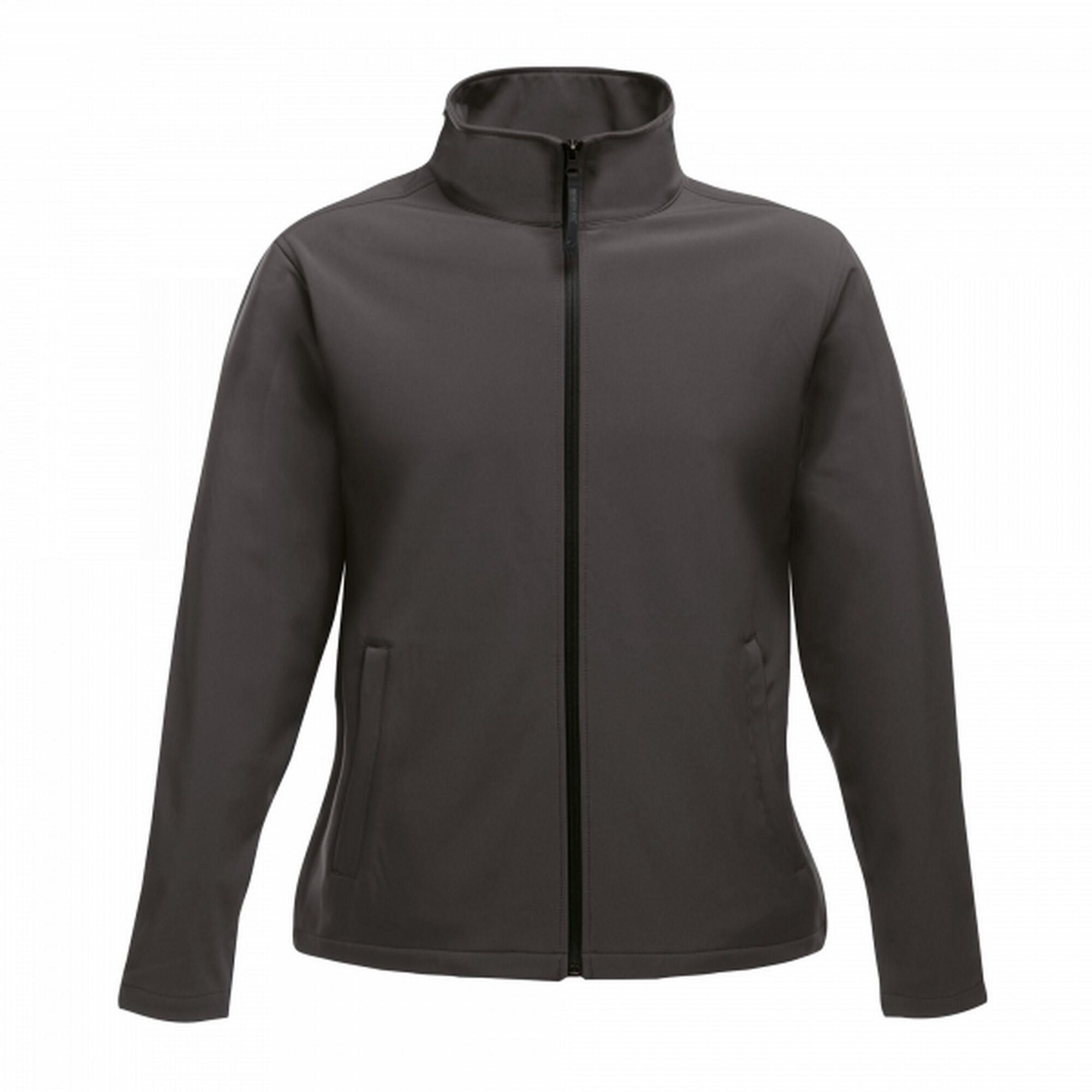 REGATTA Womens/Ladies Ablaze Printable Softshell Jacket (Seal Grey/Black)