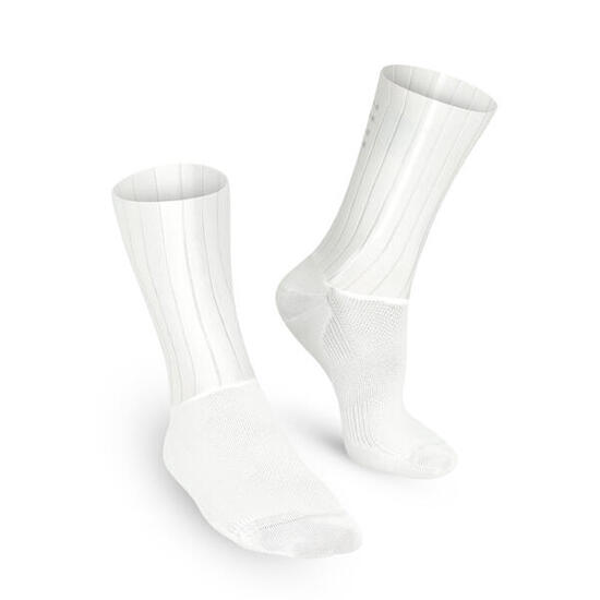 Calze Ciclismo Estive Traspiranti Unisex - Tech Bianco