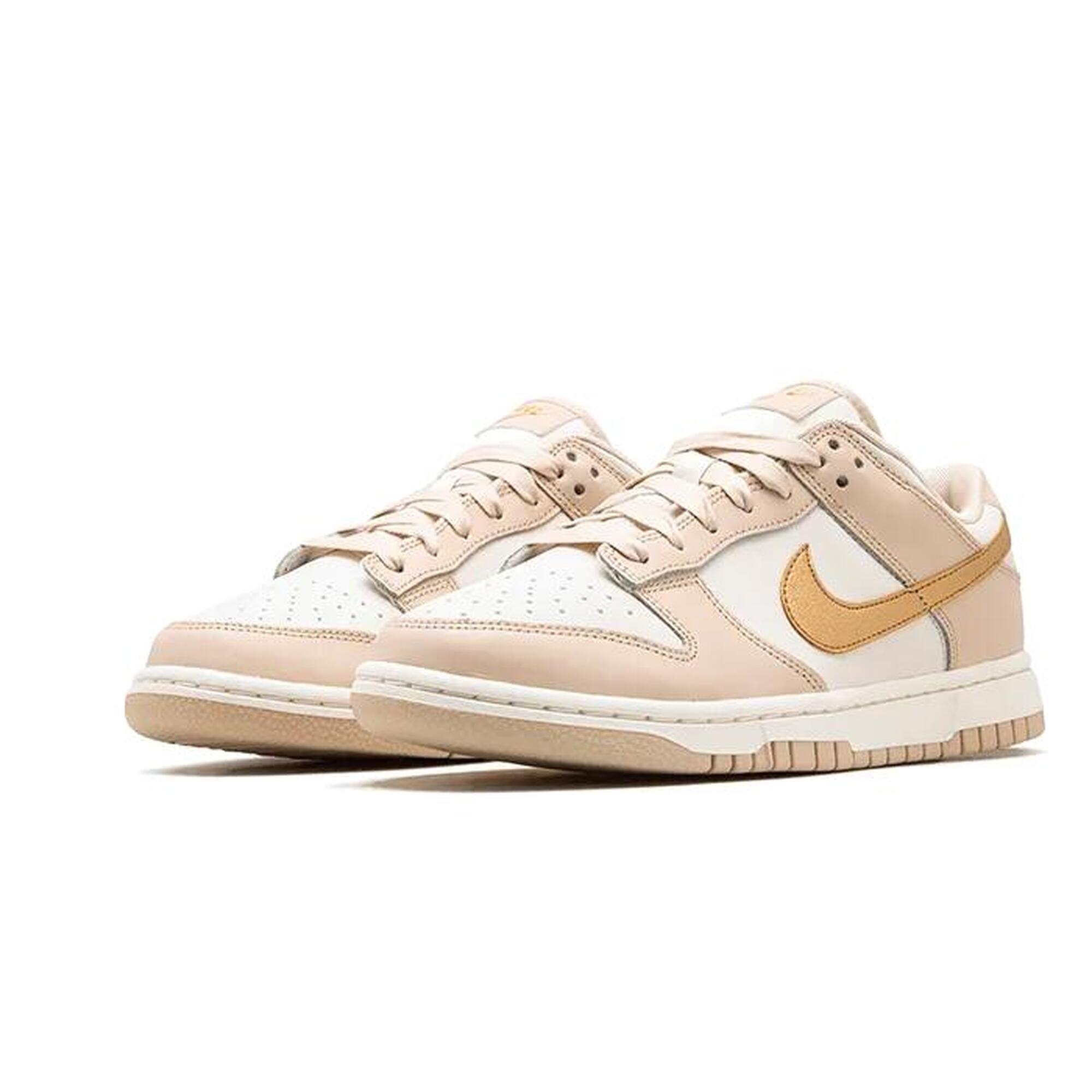 Nike - Dunk Low Phantom Metallic Gold - Chaussures De Sport - Blanc - Decathlon