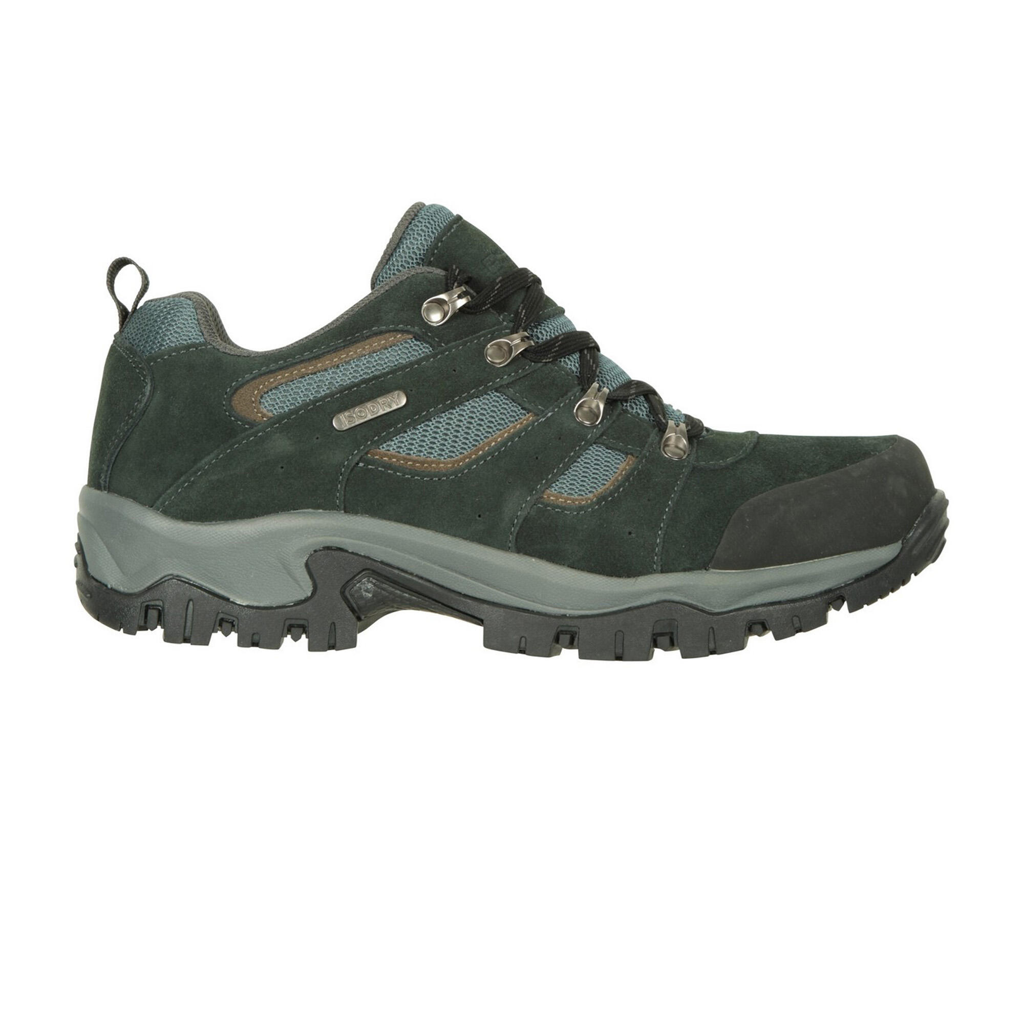 Mens Voyage Suede Waterproof Walking Shoes (Black) 4/4