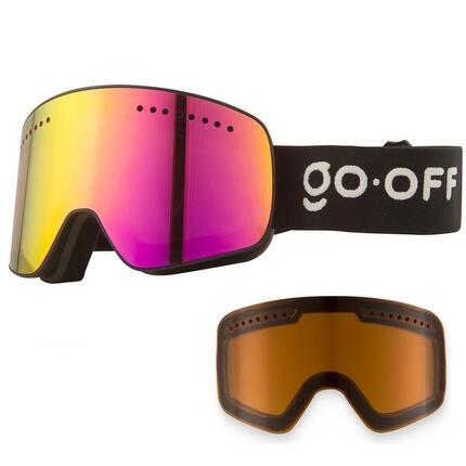 Masque GO-OFF MAGNET avec 2 écrans – violet et orange