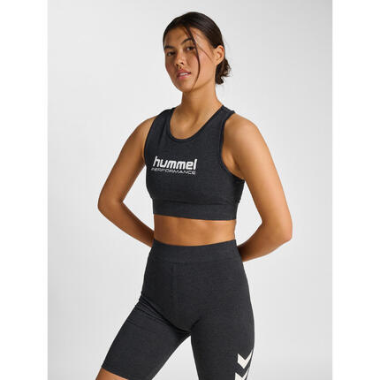 Biustonosz lekkiego wsparcia z logo dla kobiet Hummel Pulse