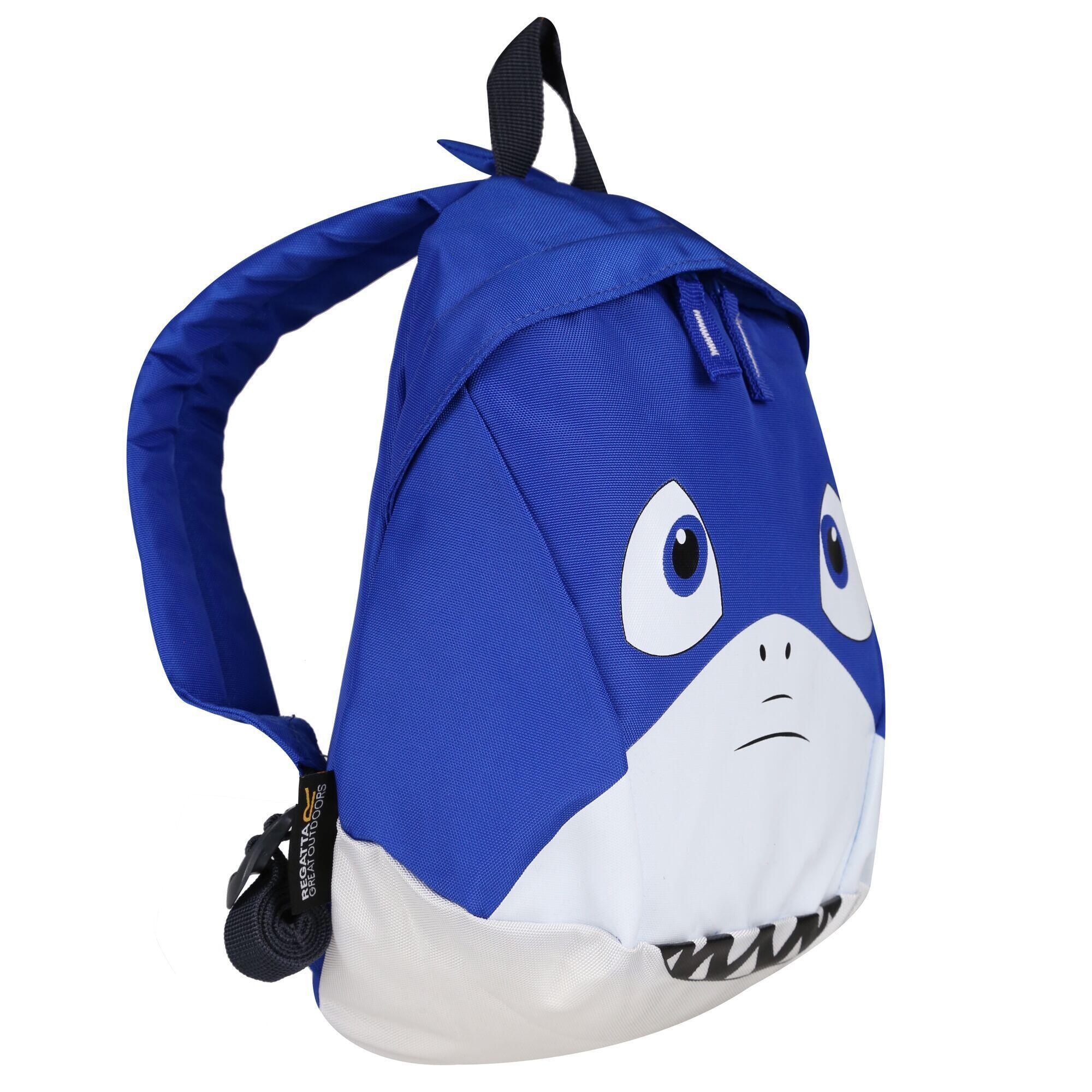 Childrens/Kids Roary Animal Shark Backpack (Blue) 3/4