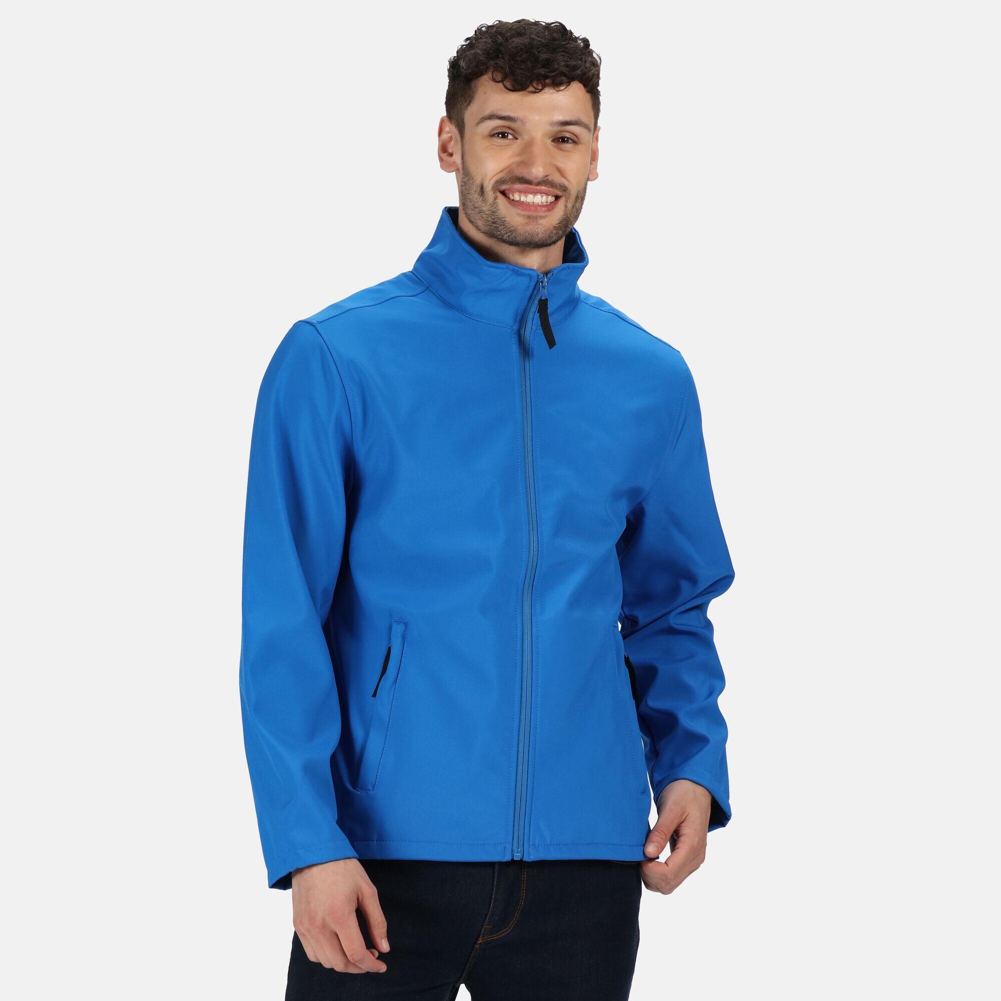 Classic Mens Water Repellent Softshell Jacket (Oxford Blue) 2/4