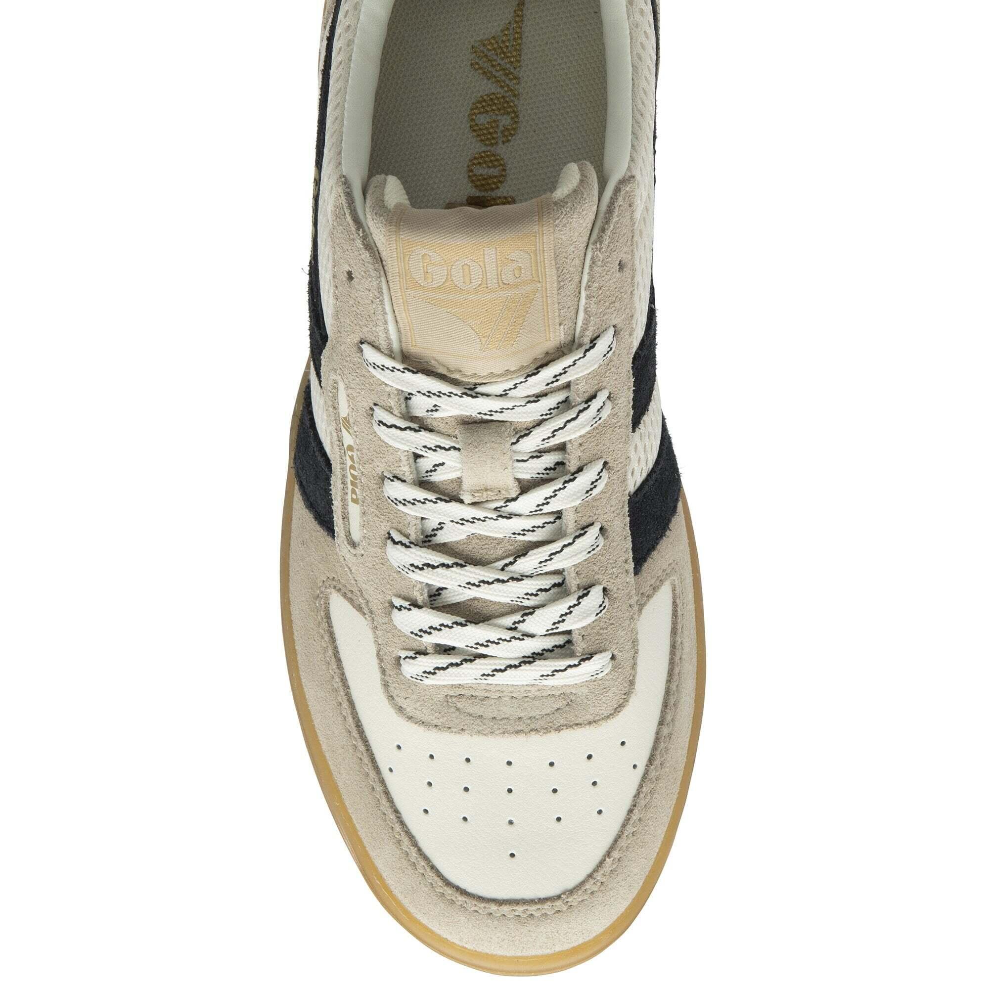 Gola Zapatillas Mujer Gola Hawk, Zapatillas De Moda Mujer, White/Light Grey/Gold, 36 EU Suede Sneakers Black