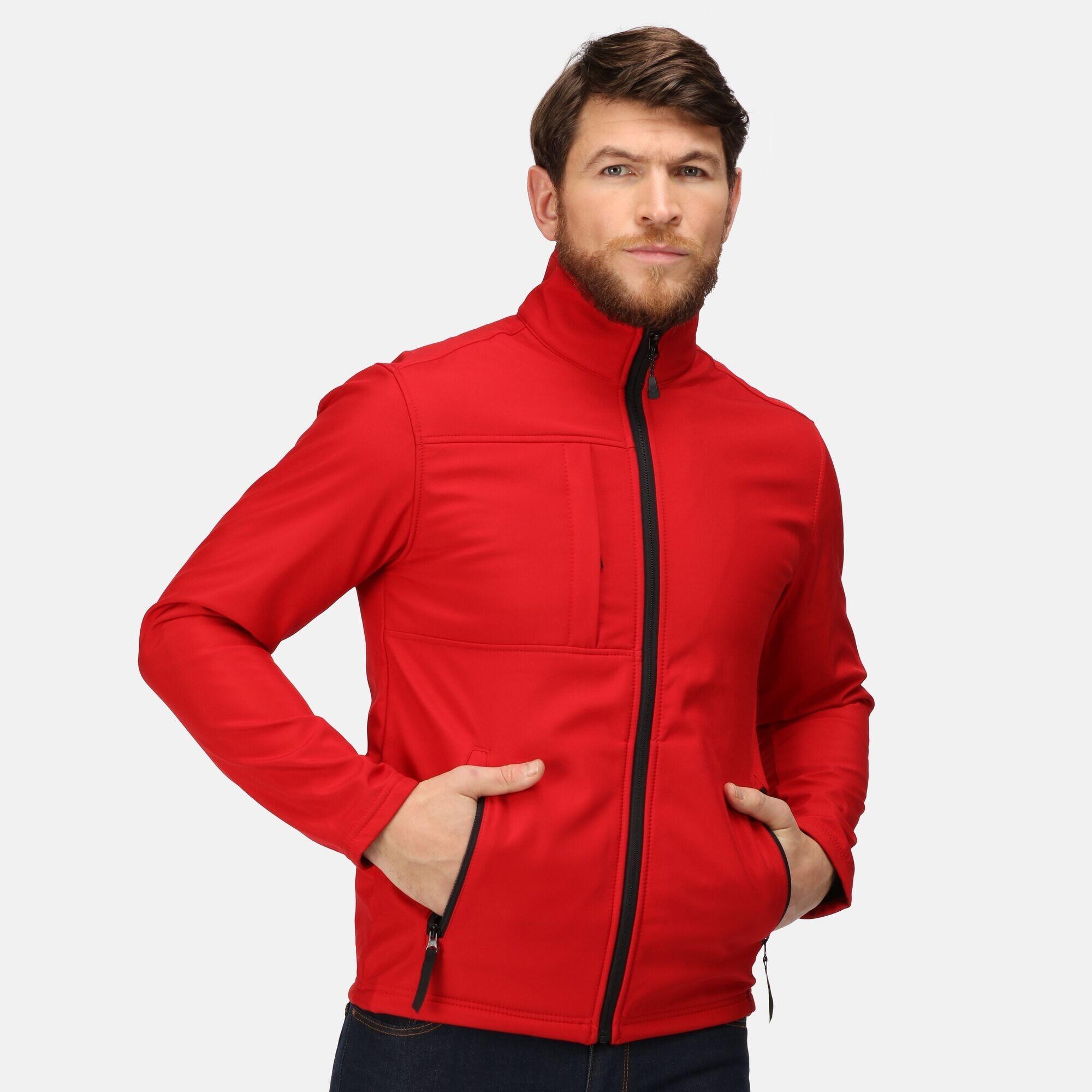 Professional Mens Octagon II Waterproof Softshell Jacket (Classic Red/Black) 2/4