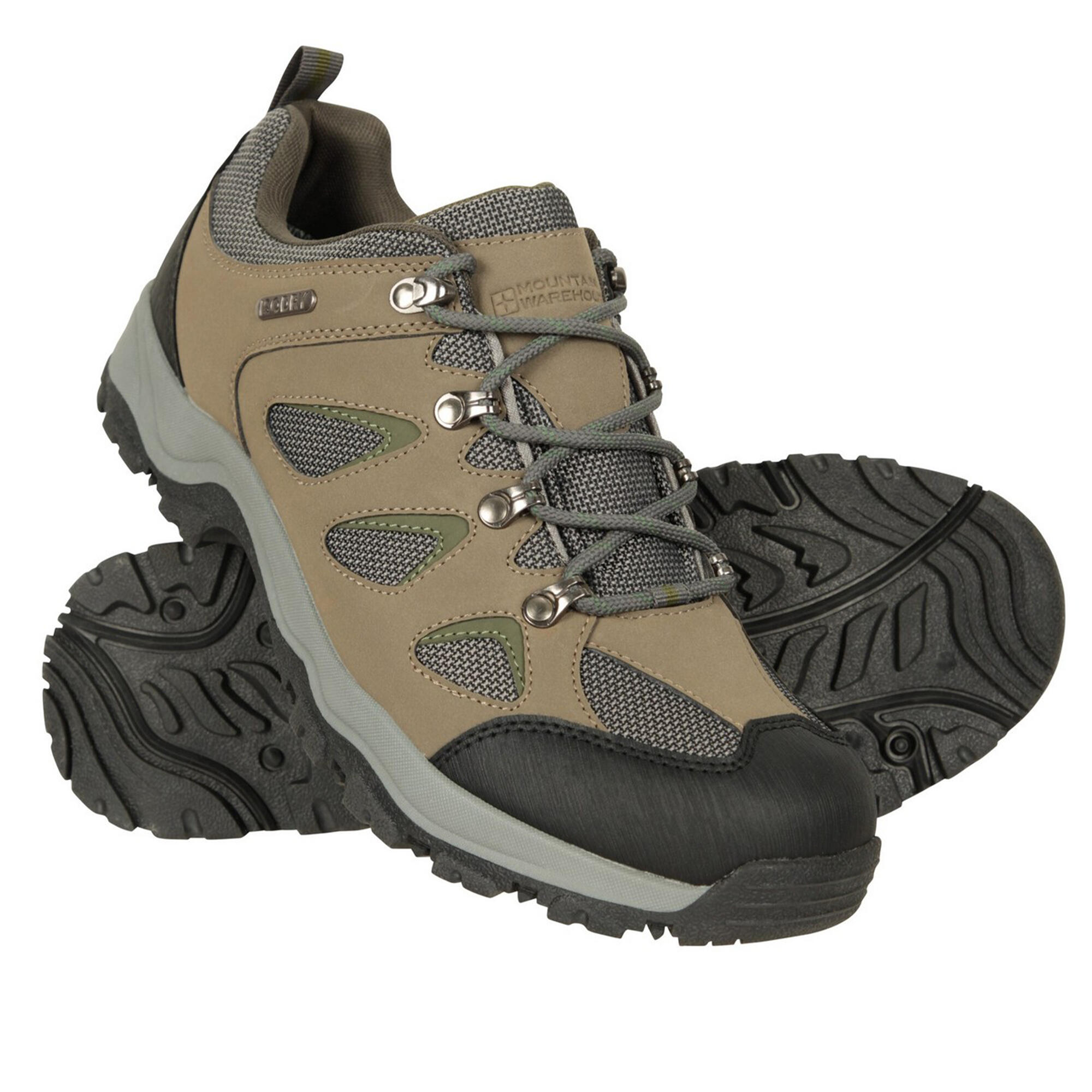MOUNTAIN WAREHOUSE Mens Adventure Waterproof Walking Shoes (Khaki)