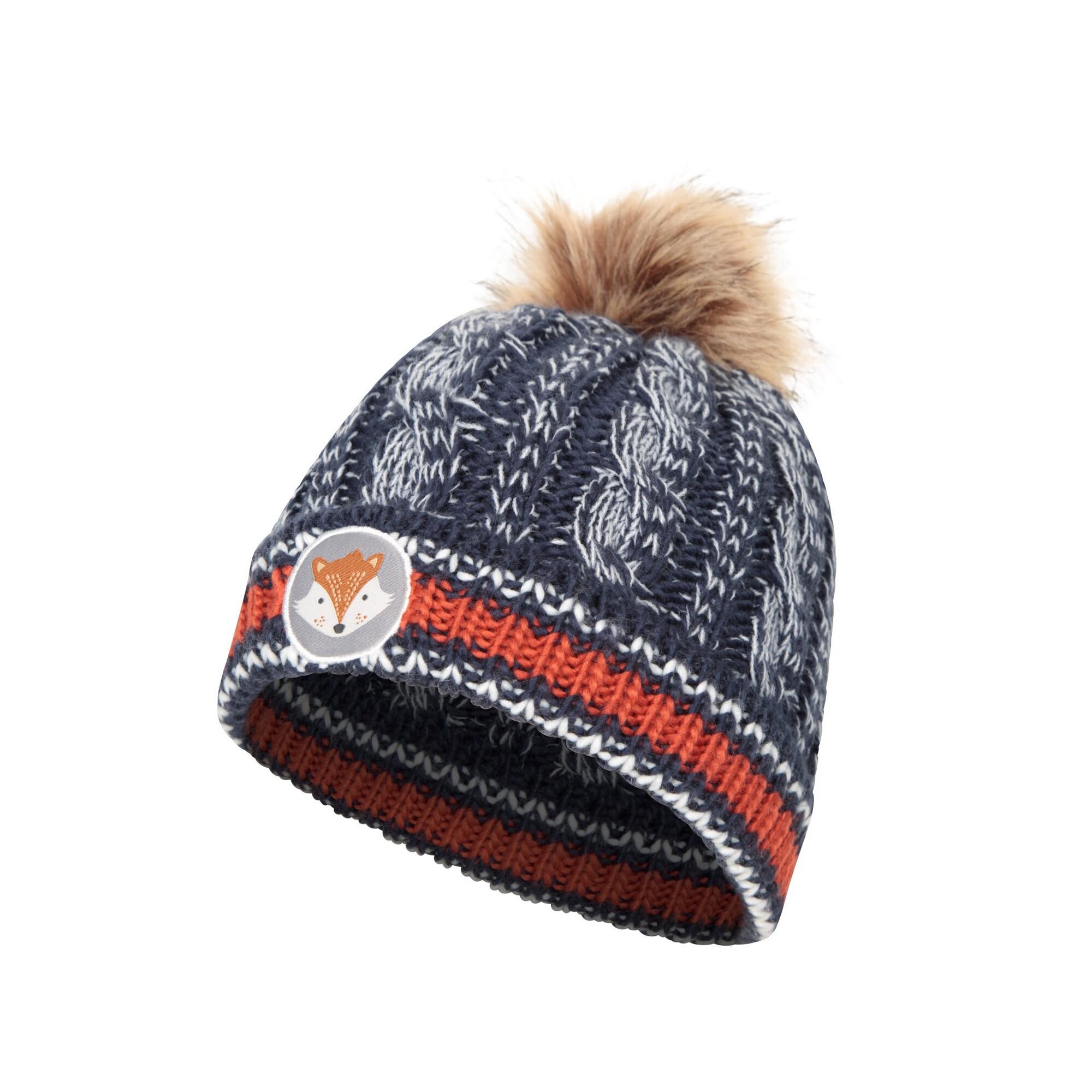 Mütze Bommel für Kinder Marineblau 3/4