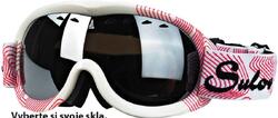 Masque de ski junior Sulov Passo – blanc/rose, protection UV