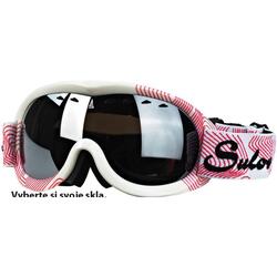 Masque de ski junior Sulov Passo – blanc/rose, protection UV