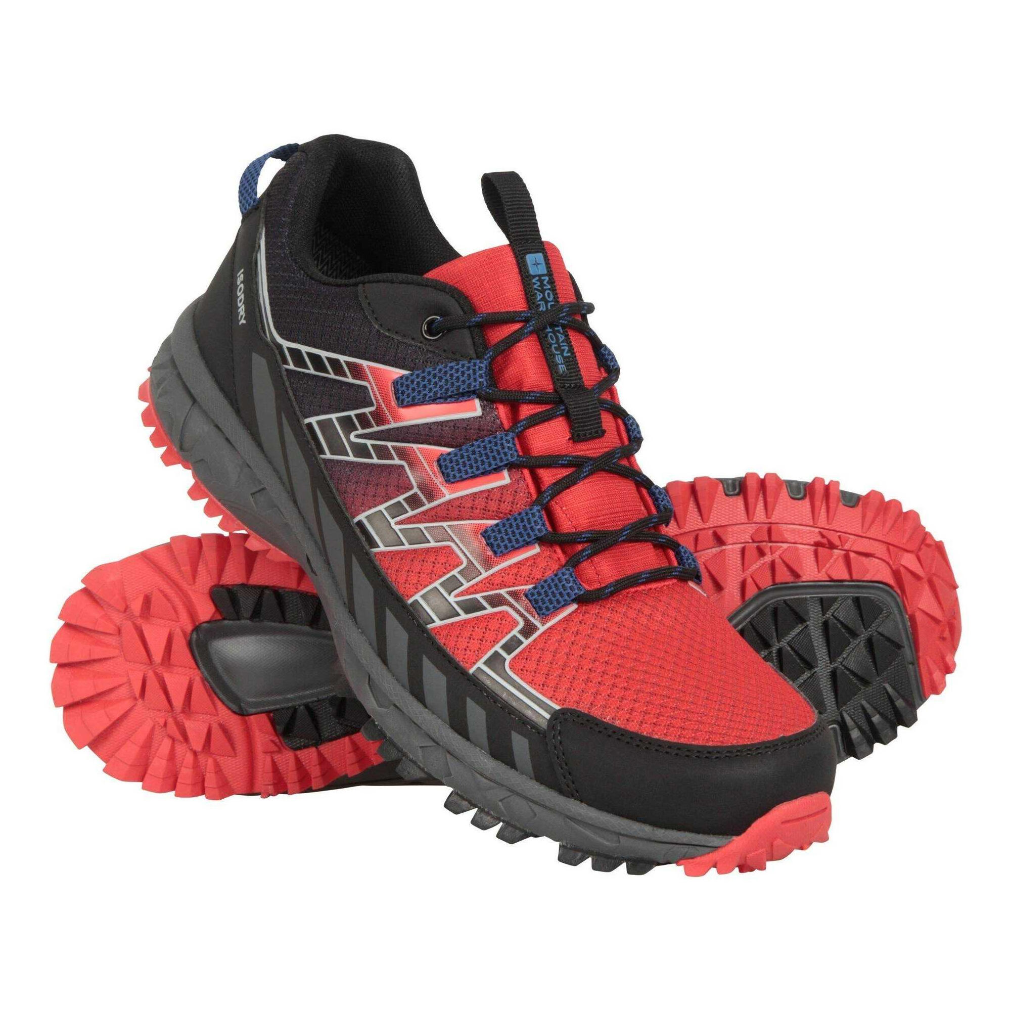 MOUNTAIN WAREHOUSE Mens Enhance Trail Waterproof Running Trainers (Active Red)