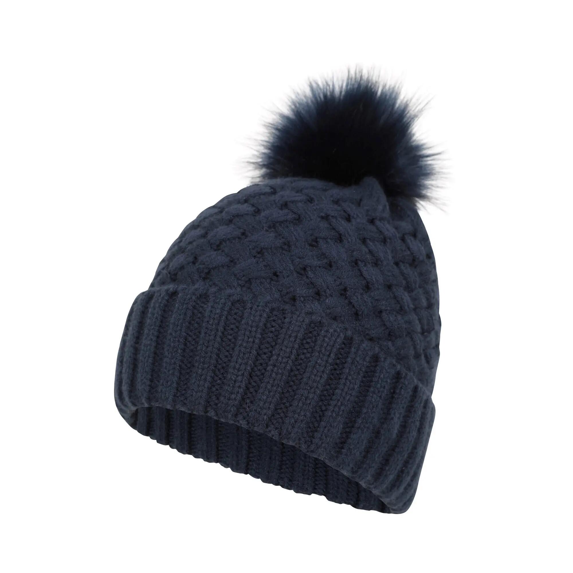Cappello A Cuffia Pom Pom Foderato Di Borg Donna Mountain Warehouse Lisbon Blu 3/4
