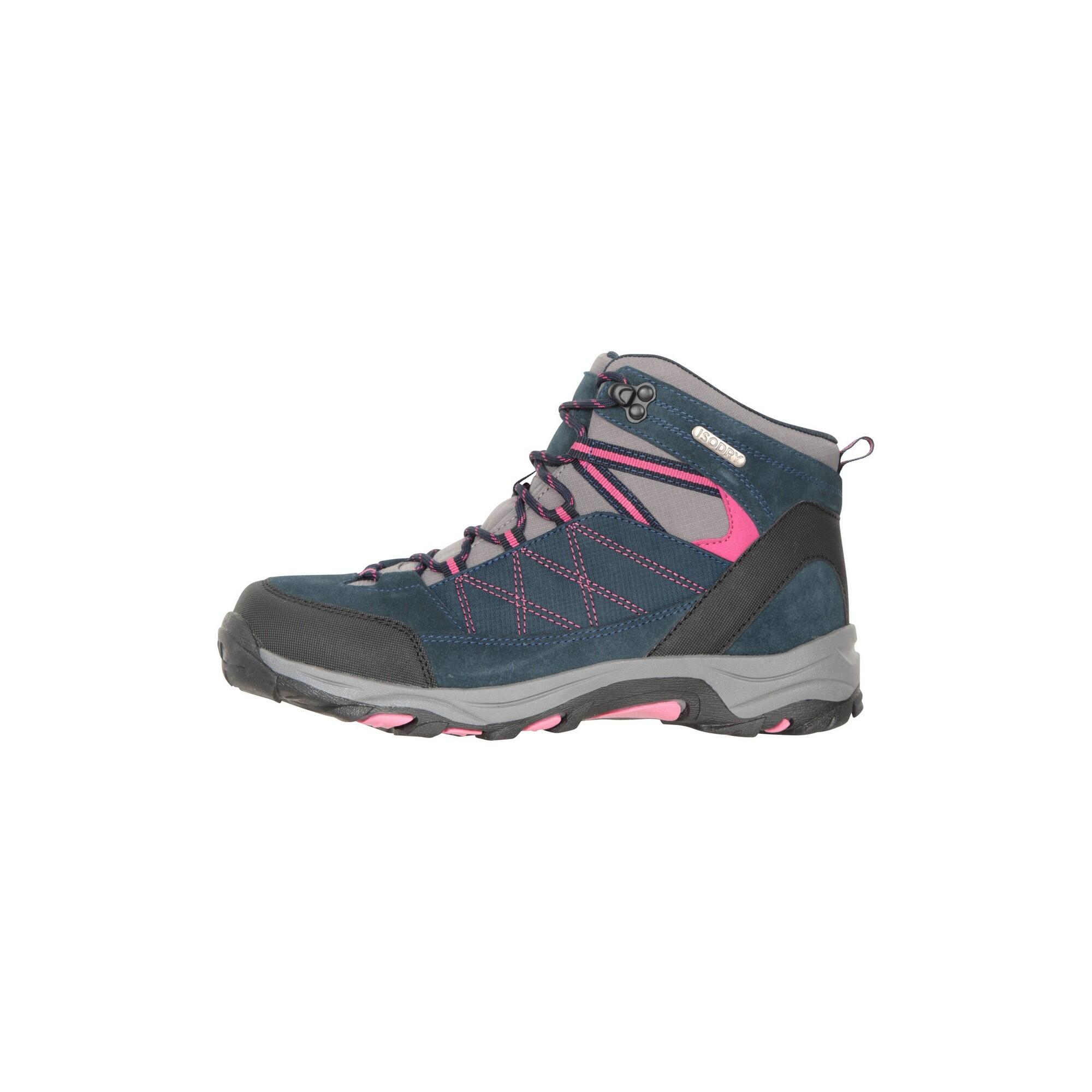 Wanderstiefel "Rapid", Wildleder Damen Marineblau 3/4
